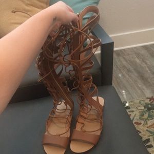 Tall lace up gladiator sandals